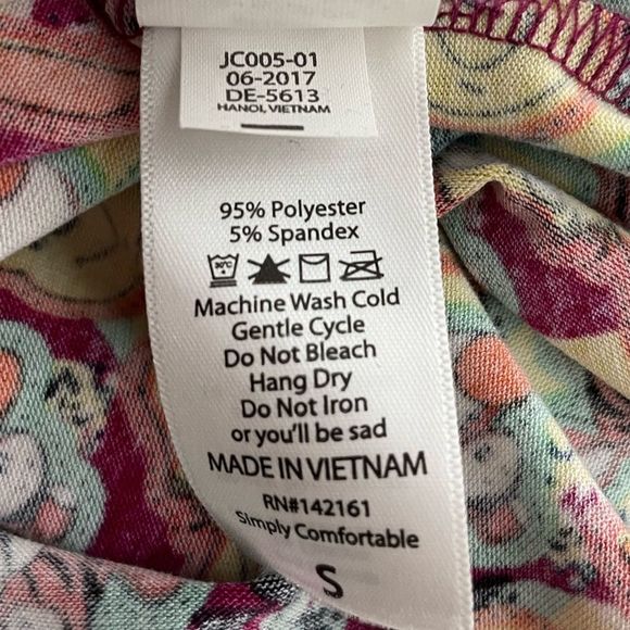 Lularoe Winnie the Pooh and Friends Irma Tunic Short Sleeve Shirt Yellow Small - Picture 7 of 7